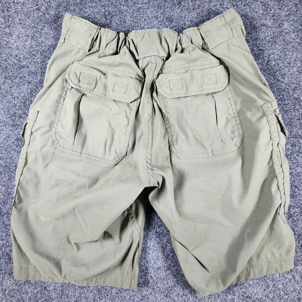 Duluth Trading Co Cargo Shorts Mens Size M Army Green Nylon Spandex 11
